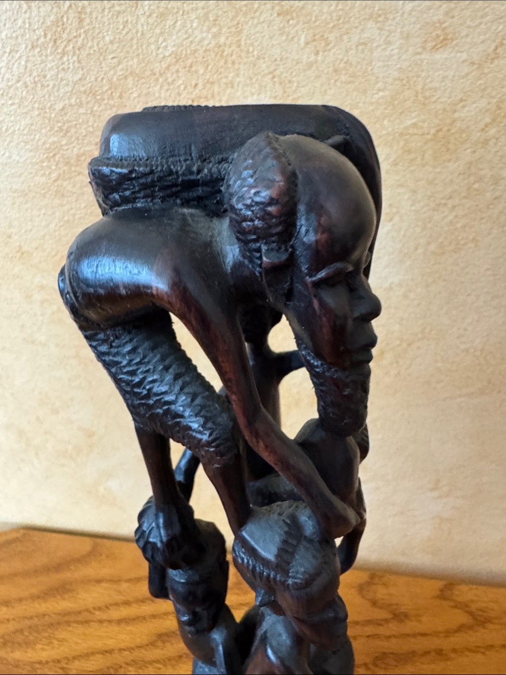 African Ebony Wood Sculpture-Tree of Life-Makonde Tribe - Picture 15 of 15